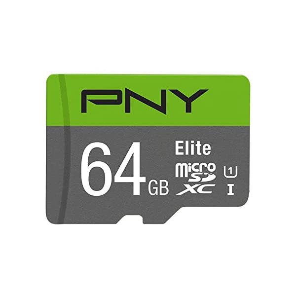 کارت حافظه‌ microSDXC پی ان وای مدل elite کلاس ۱۰ استاندارد UHS-I U1سرعت ۱۰۰MBps ظرفیت ۶۴ گیگابایت